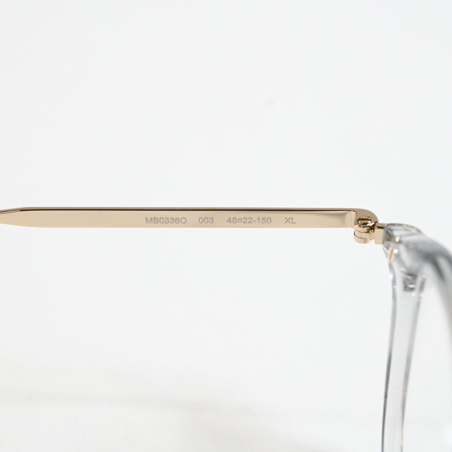 Montblanc MB0336O 003 Mens Authentic Eyeglasses Gray/Gold, 48mm - New