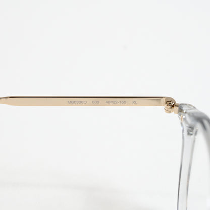 Montblanc MB0336O 003 Mens Authentic Eyeglasses Gray/Gold, 48mm - New