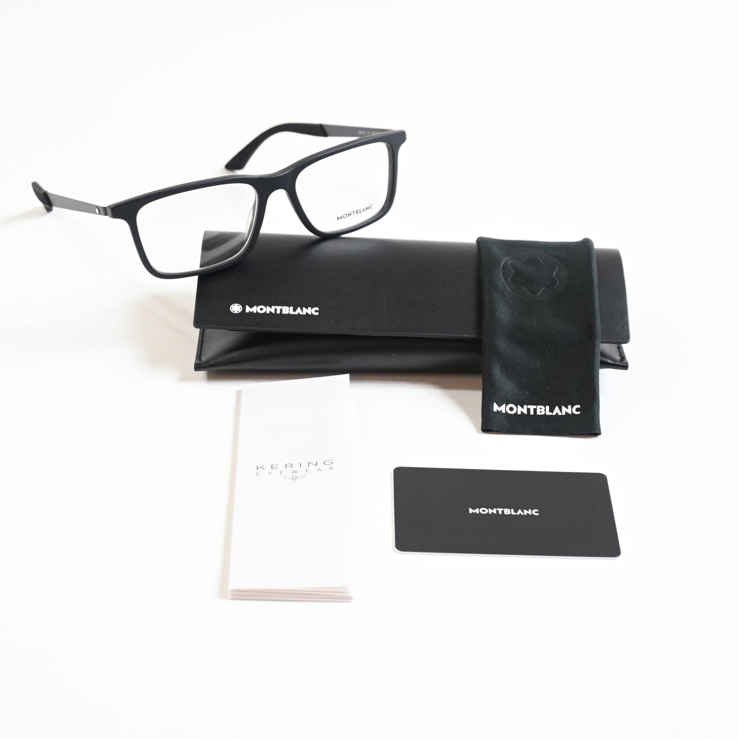 Montblanc MB0333O 001 Mens Authentic Eyeglasses Black, 55mm - New