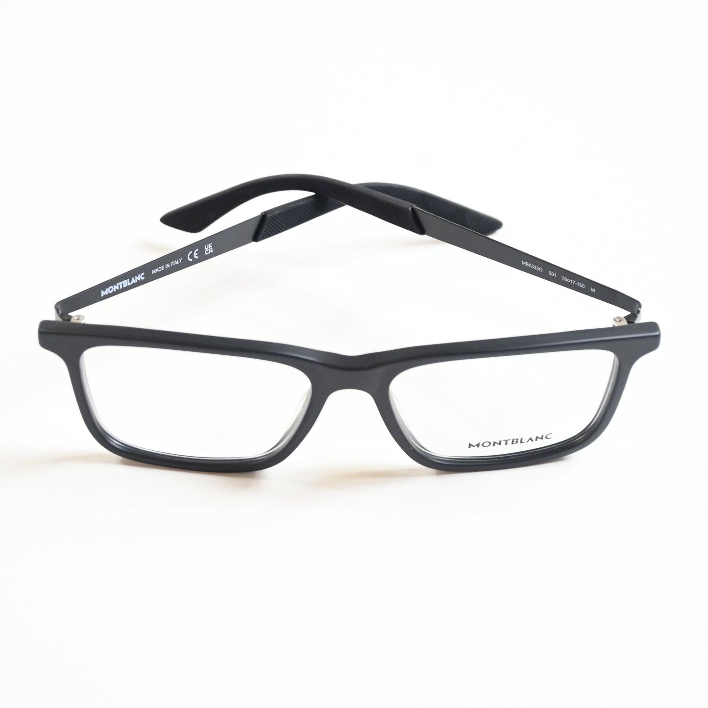 Montblanc MB0333O 001 Mens Authentic Eyeglasses Black, 55mm - New