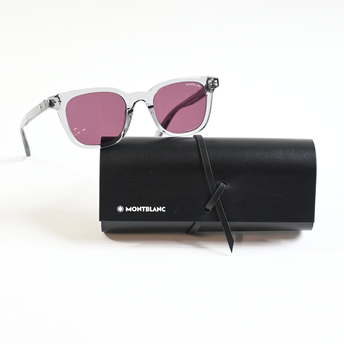 Montblanc MB0320S 004 Mens Authentic Sunglasses Gray/Violet, 49mm - New