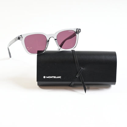 Montblanc MB0320S 004 Mens Authentic Sunglasses Gray/Violet, 49mm - New