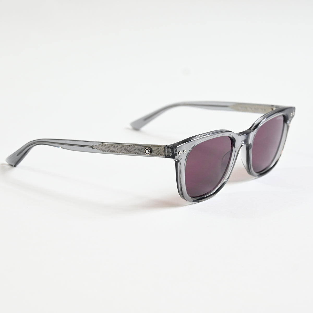 Montblanc MB0320S 004 Mens Authentic Sunglasses Gray/Violet, 49mm - New
