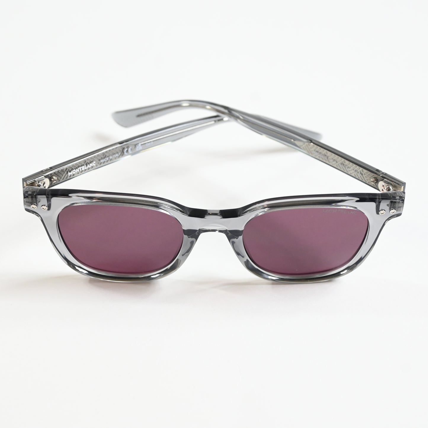 Montblanc MB0320S 004 Mens Authentic Sunglasses Gray/Violet, 49mm - New