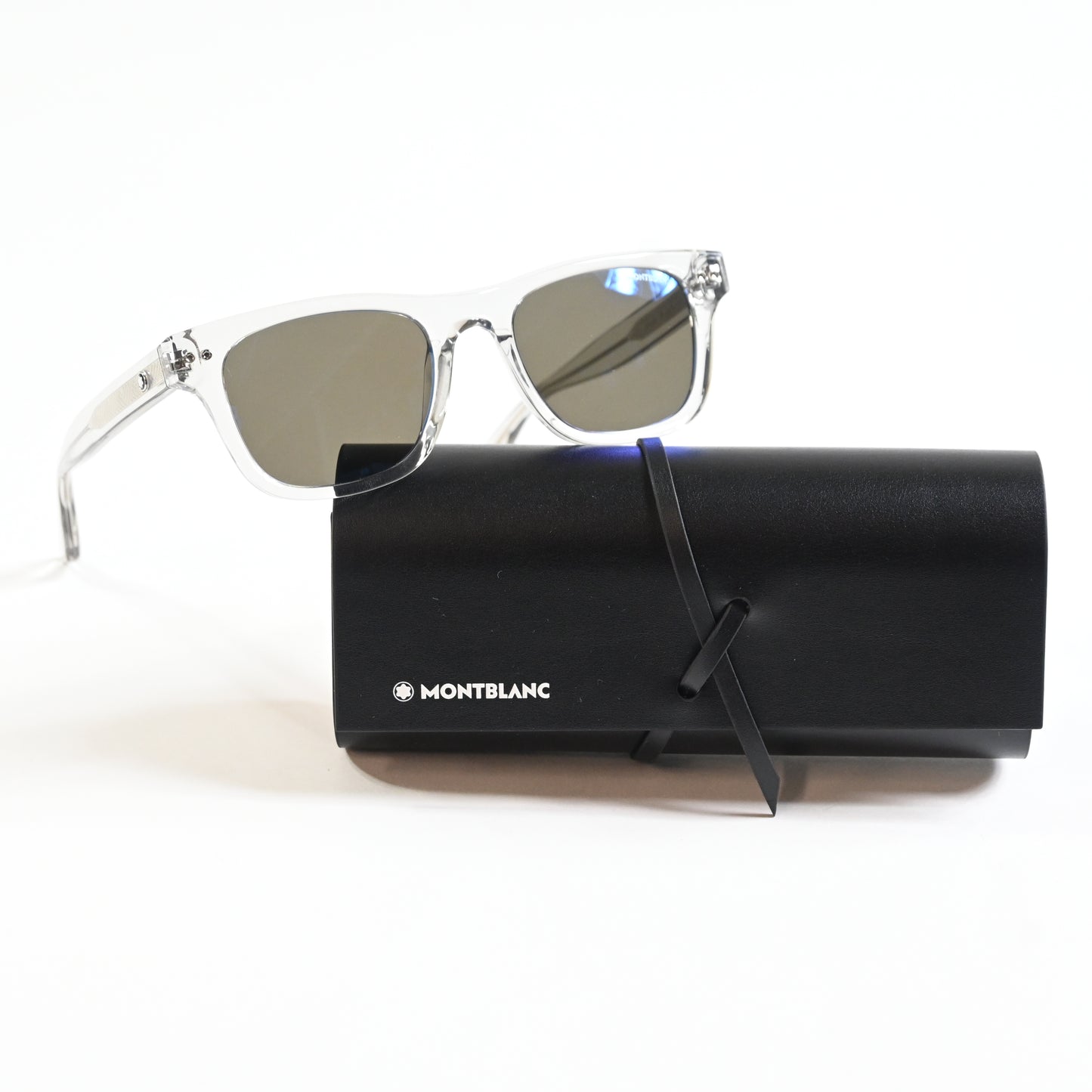 Montblanc MB0254S 004 Mens Authentic Sunglasses Gray/Blue, 53mm - New