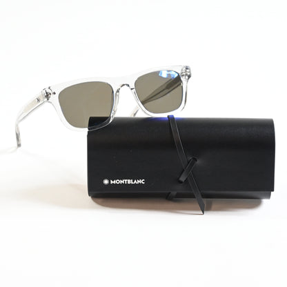 Montblanc MB0254S 004 Mens Authentic Sunglasses Gray/Blue, 53mm - New