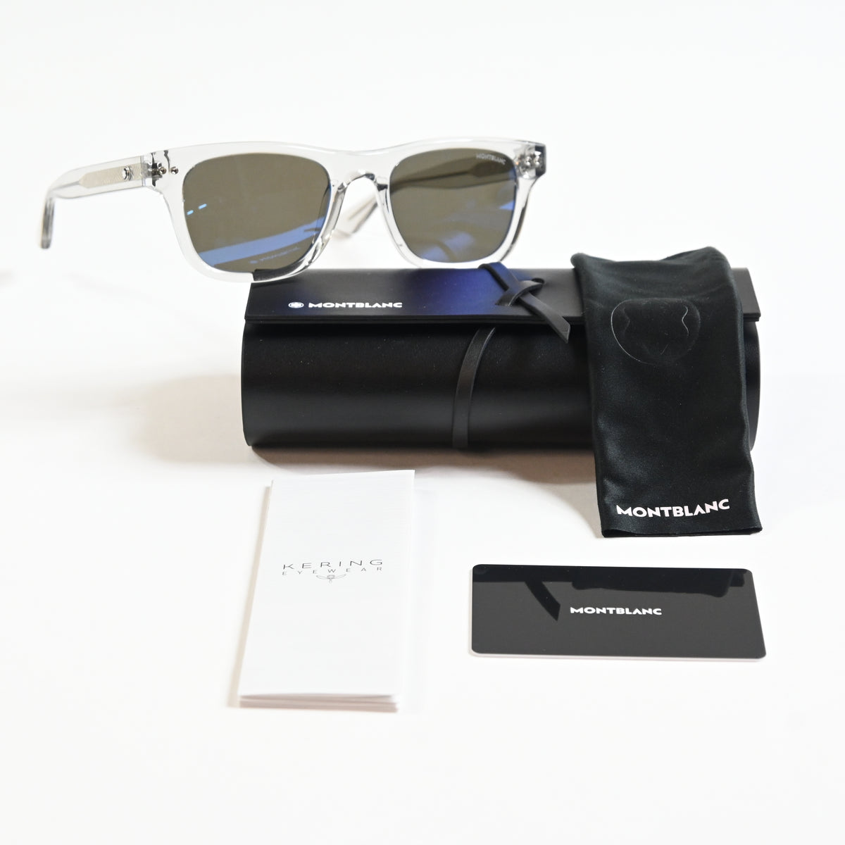 Montblanc MB0254S 004 Mens Authentic Sunglasses Gray/Blue, 53mm - New