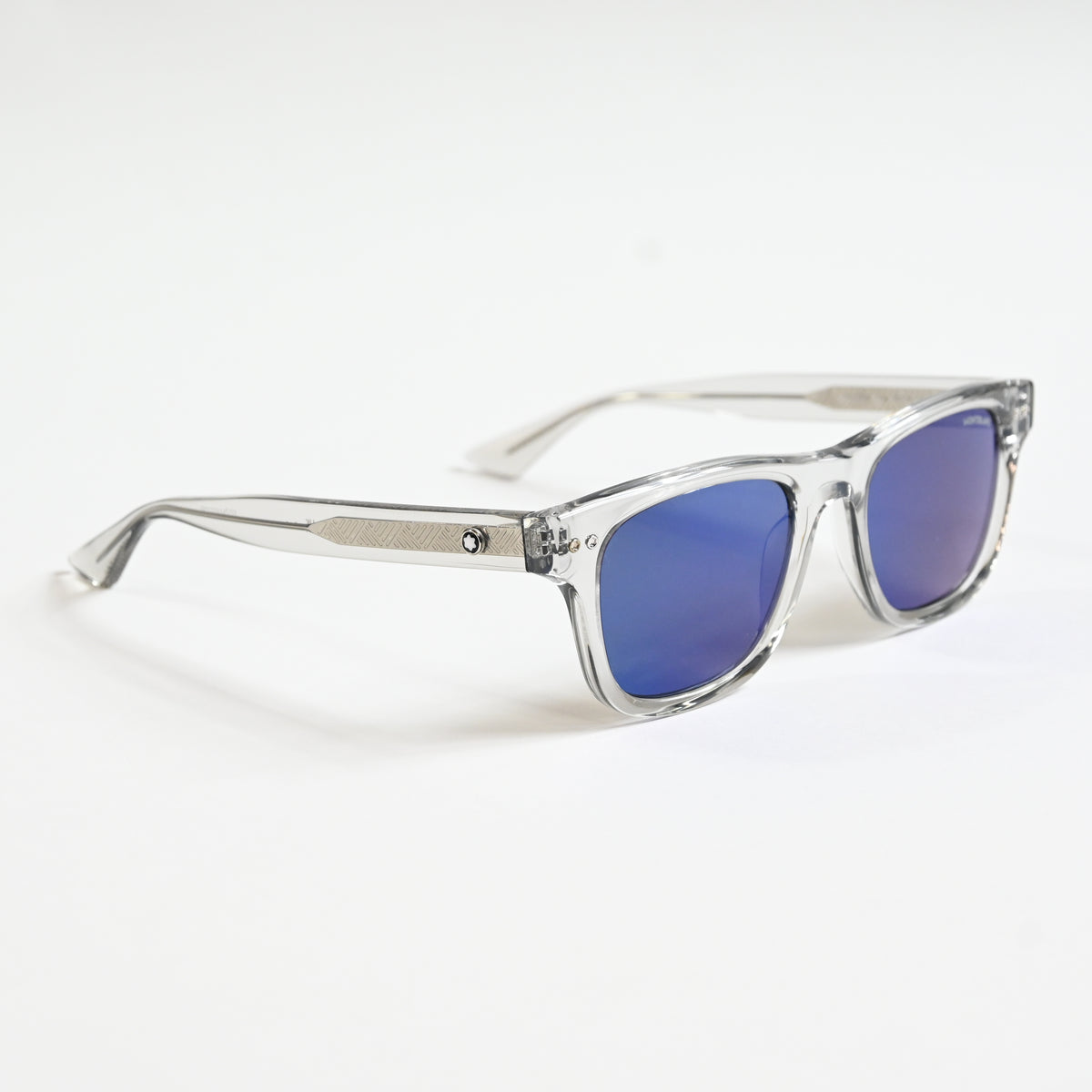 Montblanc MB0254S 004 Mens Authentic Sunglasses Gray/Blue, 53mm - New