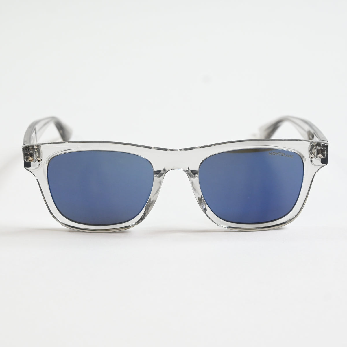 Montblanc MB0254S 004 Mens Authentic Sunglasses Gray/Blue, 53mm - New