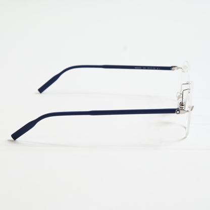 Montblanc MB0223O 004 Mens Authentic Eyeglasses Silver/Blue, 50mm - New