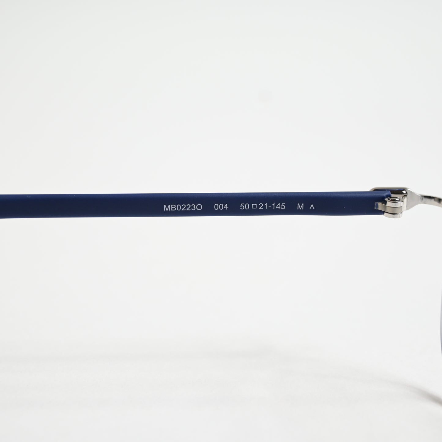 Montblanc MB0223O 004 Mens Authentic Eyeglasses Silver/Blue, 50mm - New