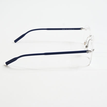 Montblanc MB0222O 004 Mens Authentic Eyeglasses Silver/Blue, 55mm - New