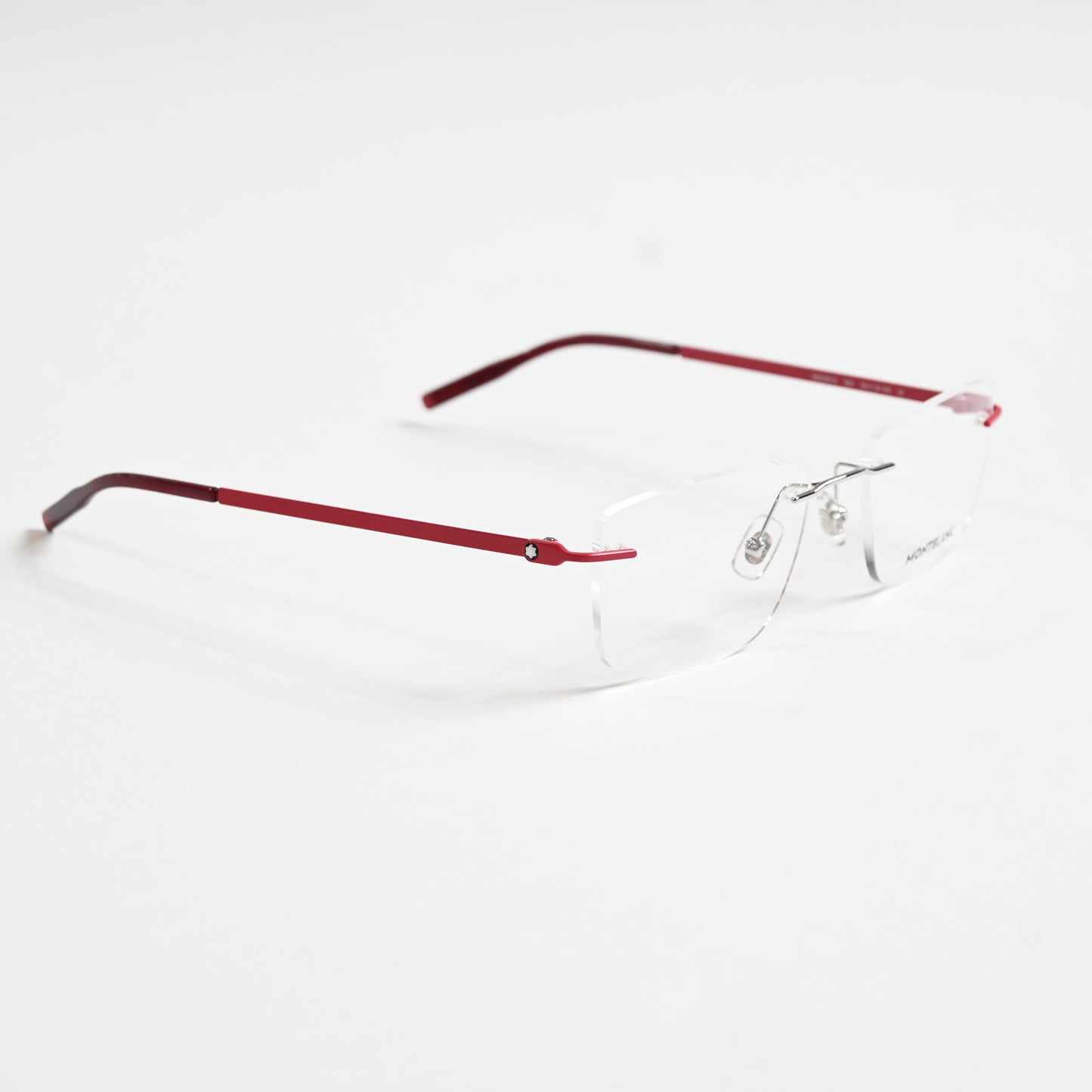 Montblanc MB0281O 004 Mens Authentic Eyeglasses Red/Silver, 53mm - New