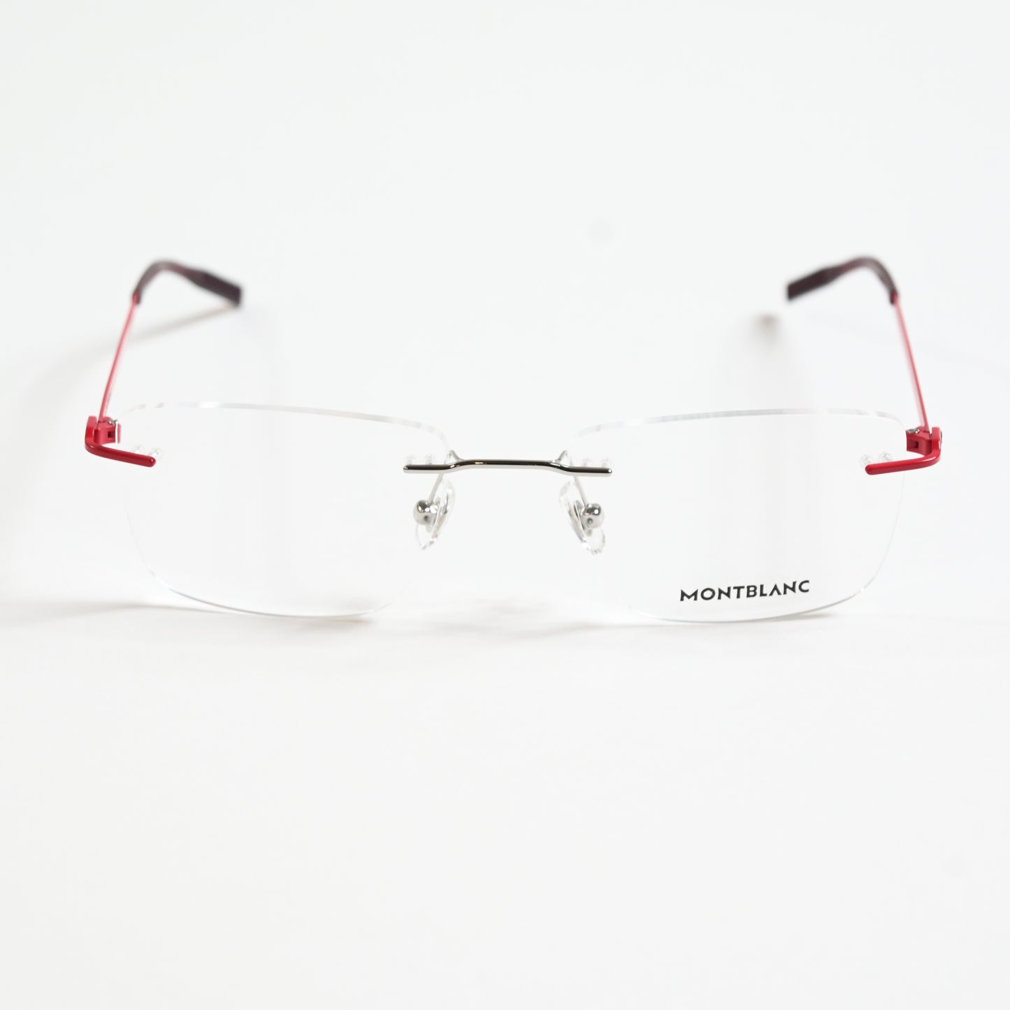 Montblanc MB0281O 004 Mens Authentic Eyeglasses Red/Silver, 53mm - New