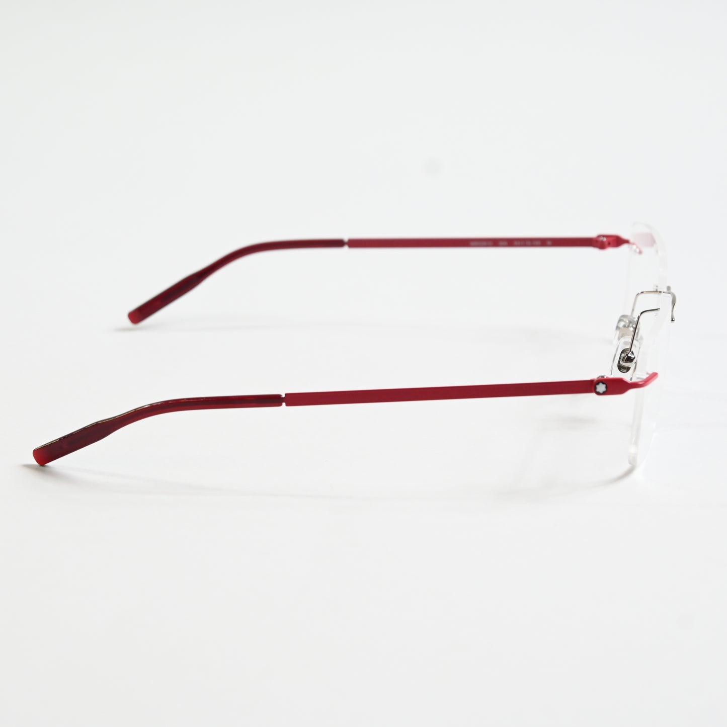 Montblanc MB0281O 004 Mens Authentic Eyeglasses Red/Silver, 53mm - New
