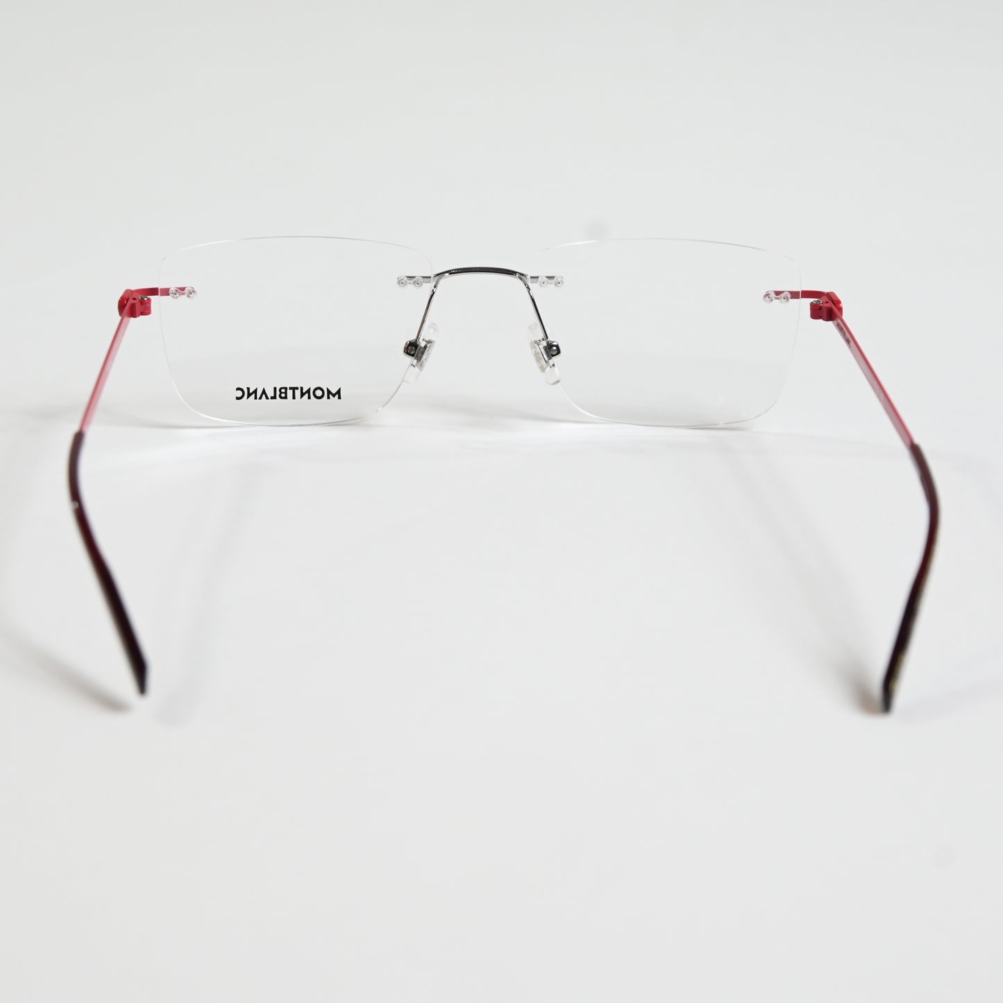 Montblanc MB0281O 004 Mens Authentic Eyeglasses Red/Silver, 53mm - New