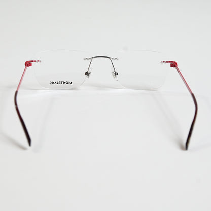 Montblanc MB0281O 004 Mens Authentic Eyeglasses Red/Silver, 53mm - New