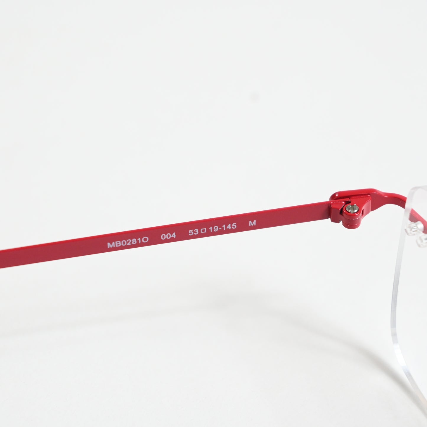 Montblanc MB0281O 004 Mens Authentic Eyeglasses Red/Silver, 53mm - New