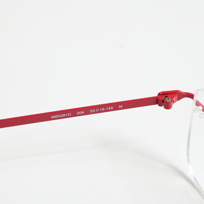 Montblanc MB0281O 004 Mens Authentic Eyeglasses Red/Silver, 53mm - New