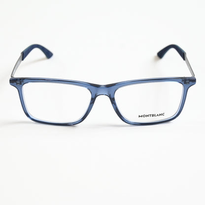 Montblanc MB0333O 003 Mens Authentic Eyeglasses Ruthenium/Blue, 55mm - New