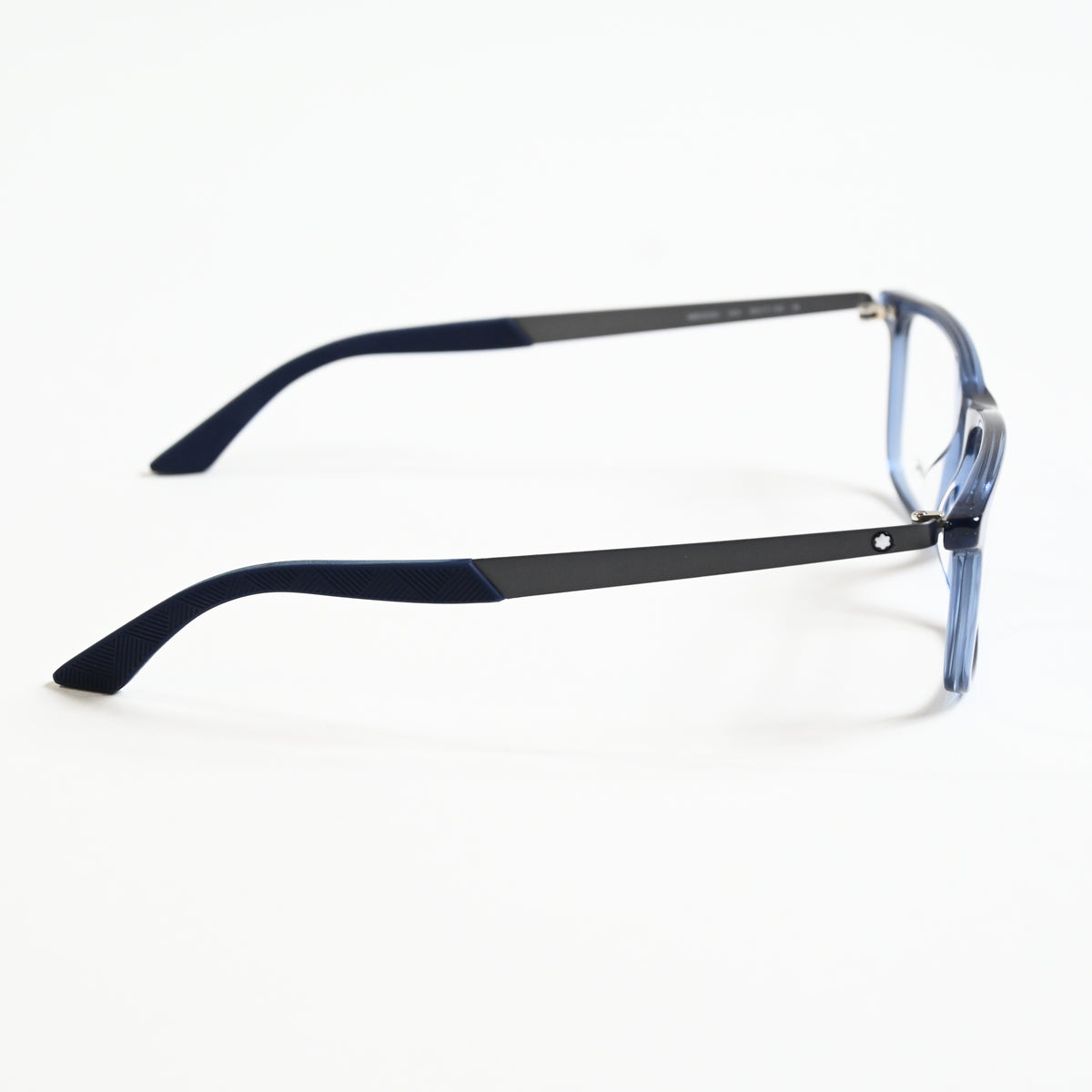 Montblanc MB0333O 003 Mens Authentic Eyeglasses Ruthenium/Blue, 55mm - New