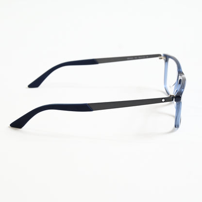 Montblanc MB0333O 003 Mens Authentic Eyeglasses Ruthenium/Blue, 55mm - New
