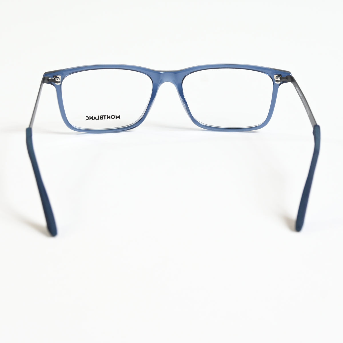 Montblanc MB0333O 003 Mens Authentic Eyeglasses Ruthenium/Blue, 55mm - New