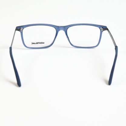 Montblanc MB0333O 003 Mens Authentic Eyeglasses Ruthenium/Blue, 55mm - New