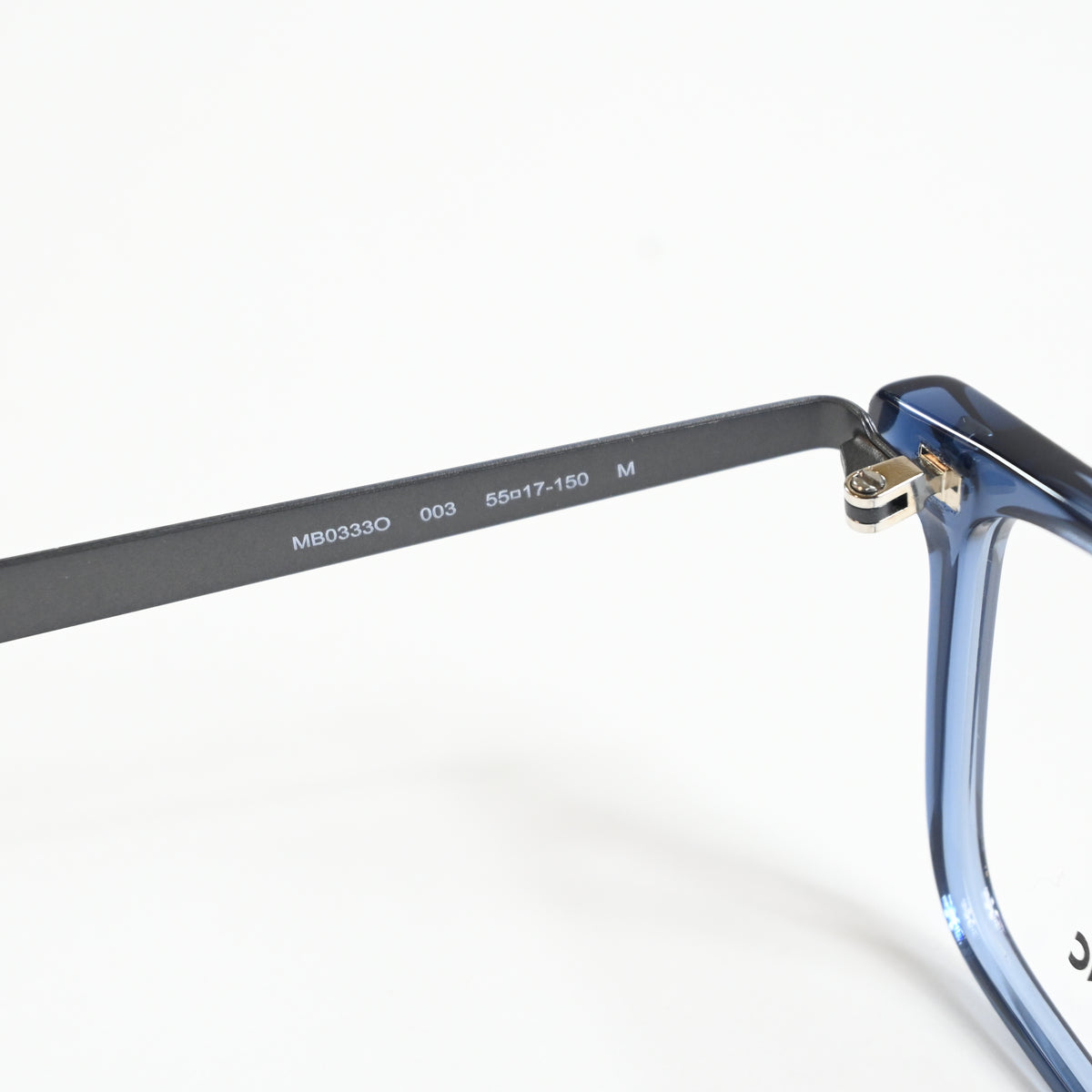 Montblanc MB0333O 003 Mens Authentic Eyeglasses Ruthenium/Blue, 55mm - New