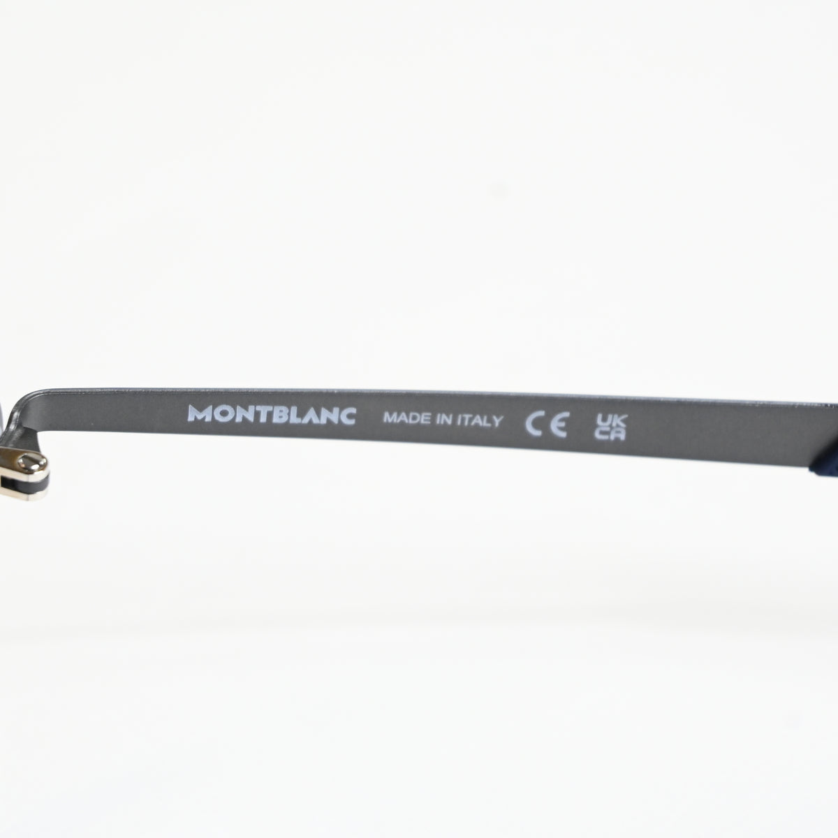 Montblanc MB0333O 003 Mens Authentic Eyeglasses Ruthenium/Blue, 55mm - New