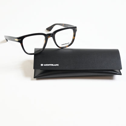 Montblanc MB0305O 002 Mens Authentic Eyeglasses Dark Tortoise, 51mm - New