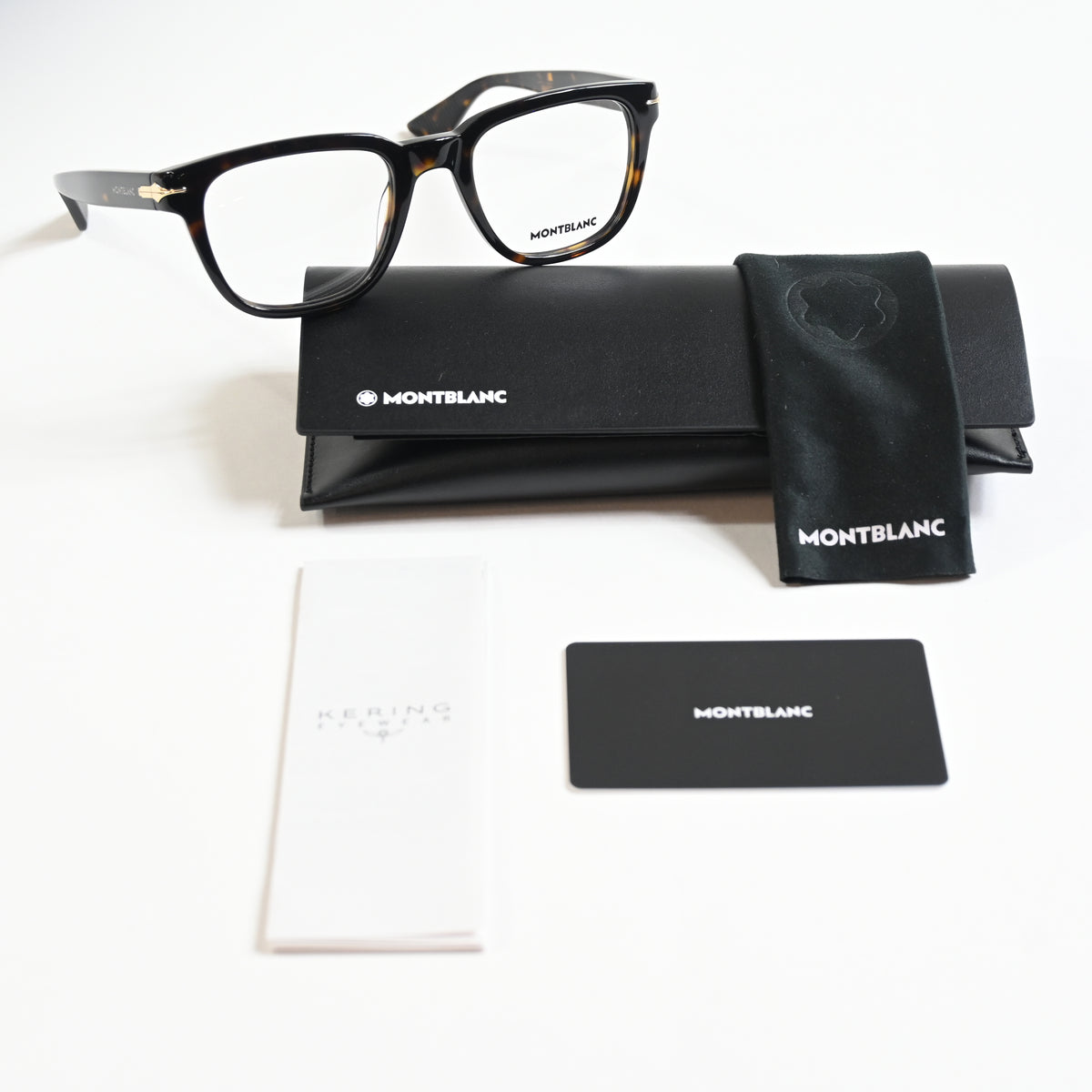 Montblanc MB0305O 002 Mens Authentic Eyeglasses Dark Tortoise, 51mm - New