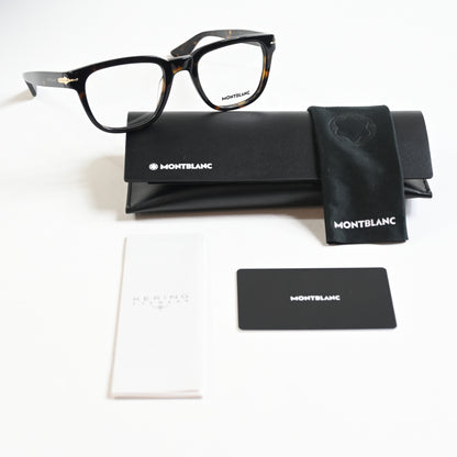 Montblanc MB0305O 002 Mens Authentic Eyeglasses Dark Tortoise, 51mm - New