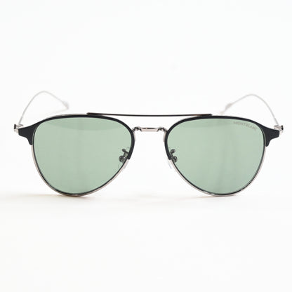 Montblanc MB0190S 002 Mens Authentic Sunglasses Ruthenium Green, 55mm - New