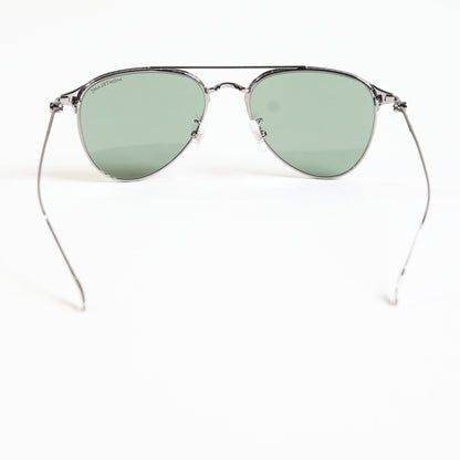 Montblanc MB0190S 002 Mens Authentic Sunglasses Ruthenium Green, 55mm - New