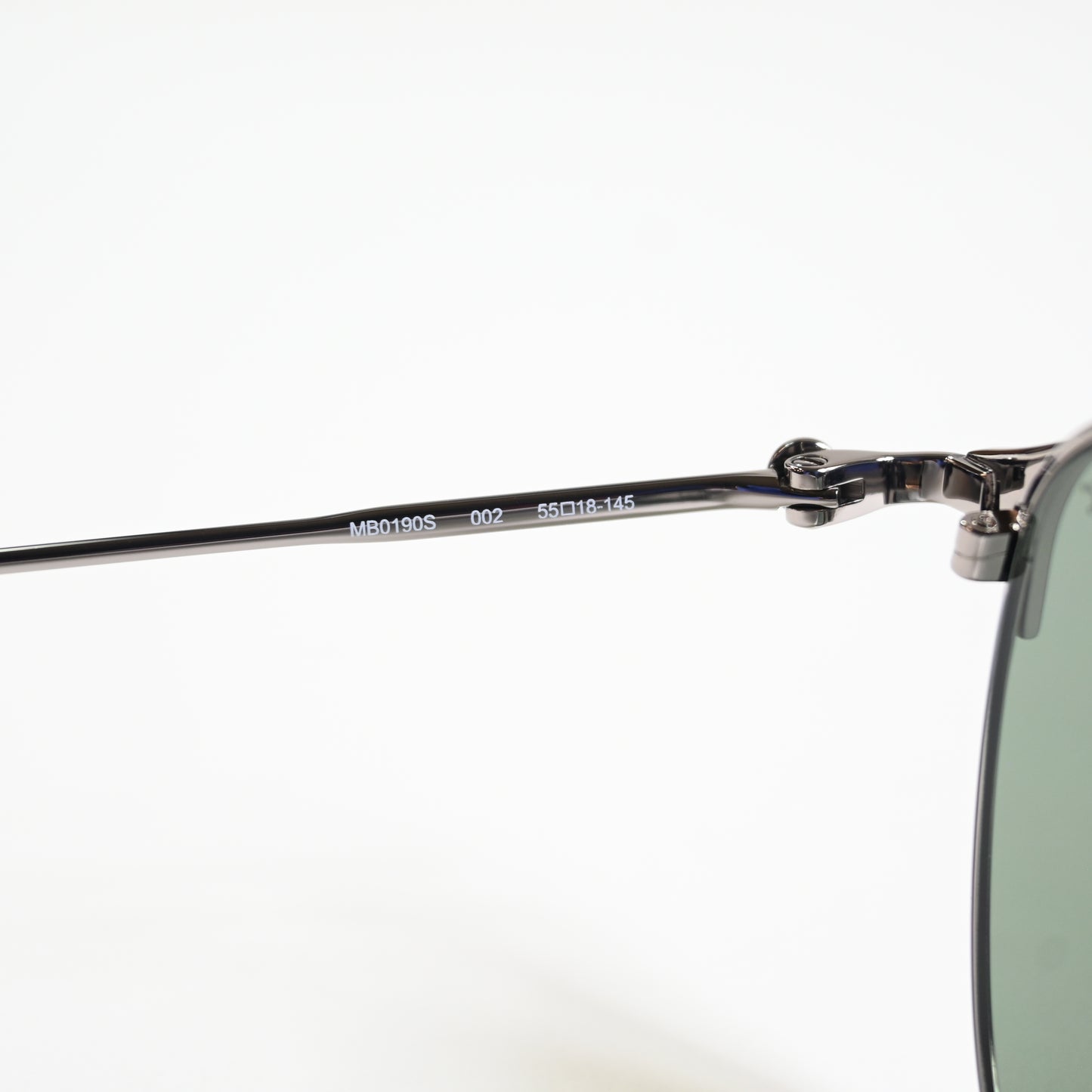 Montblanc MB0190S 002 Mens Authentic Sunglasses Ruthenium Green, 55mm - New