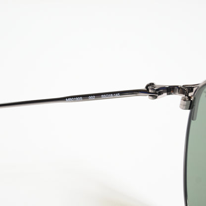 Montblanc MB0190S 002 Mens Authentic Sunglasses Ruthenium Green, 55mm - New