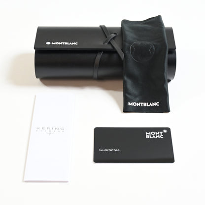 Montblanc MB0190S 002 Mens Authentic Sunglasses Ruthenium Green, 55mm - New