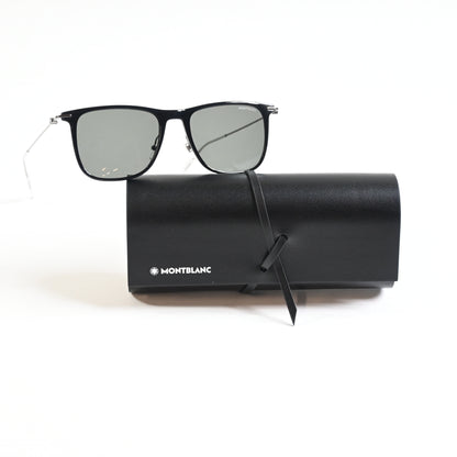 Montblanc MB0206S 001 Mens Authentic Sunglasses Black/Gunmetal, 53mm - New