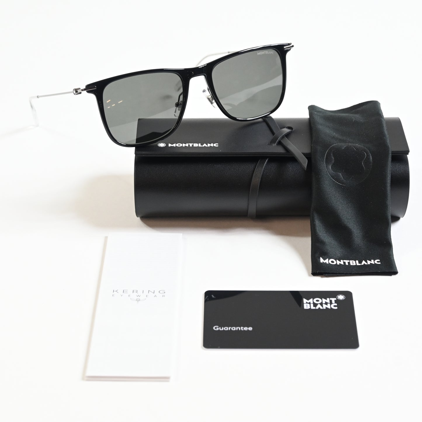 Montblanc MB0206S 001 Mens Authentic Sunglasses Black/Gunmetal, 53mm - New