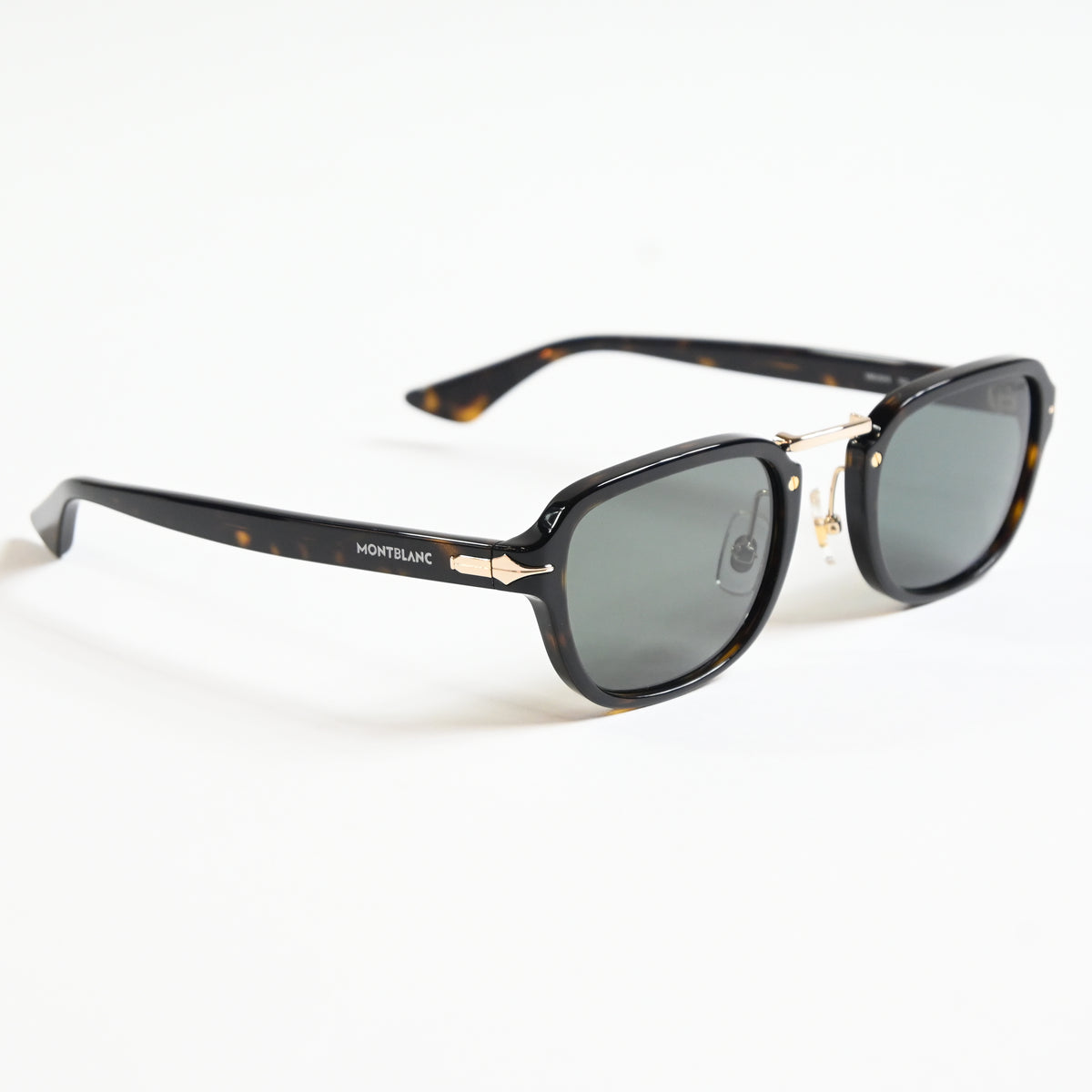 Montblanc MB0264S 002 Mens Authentic Sunglasses Havana/Green, 52mm - New