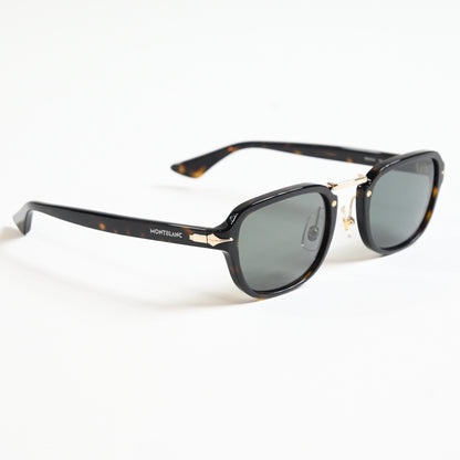 Montblanc MB0264S 002 Mens Authentic Sunglasses Havana/Green, 52mm - New