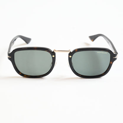 Montblanc MB0264S 002 Mens Authentic Sunglasses Havana/Green, 52mm - New
