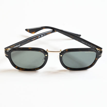 Montblanc MB0264S 002 Mens Authentic Sunglasses Havana/Green, 52mm - New