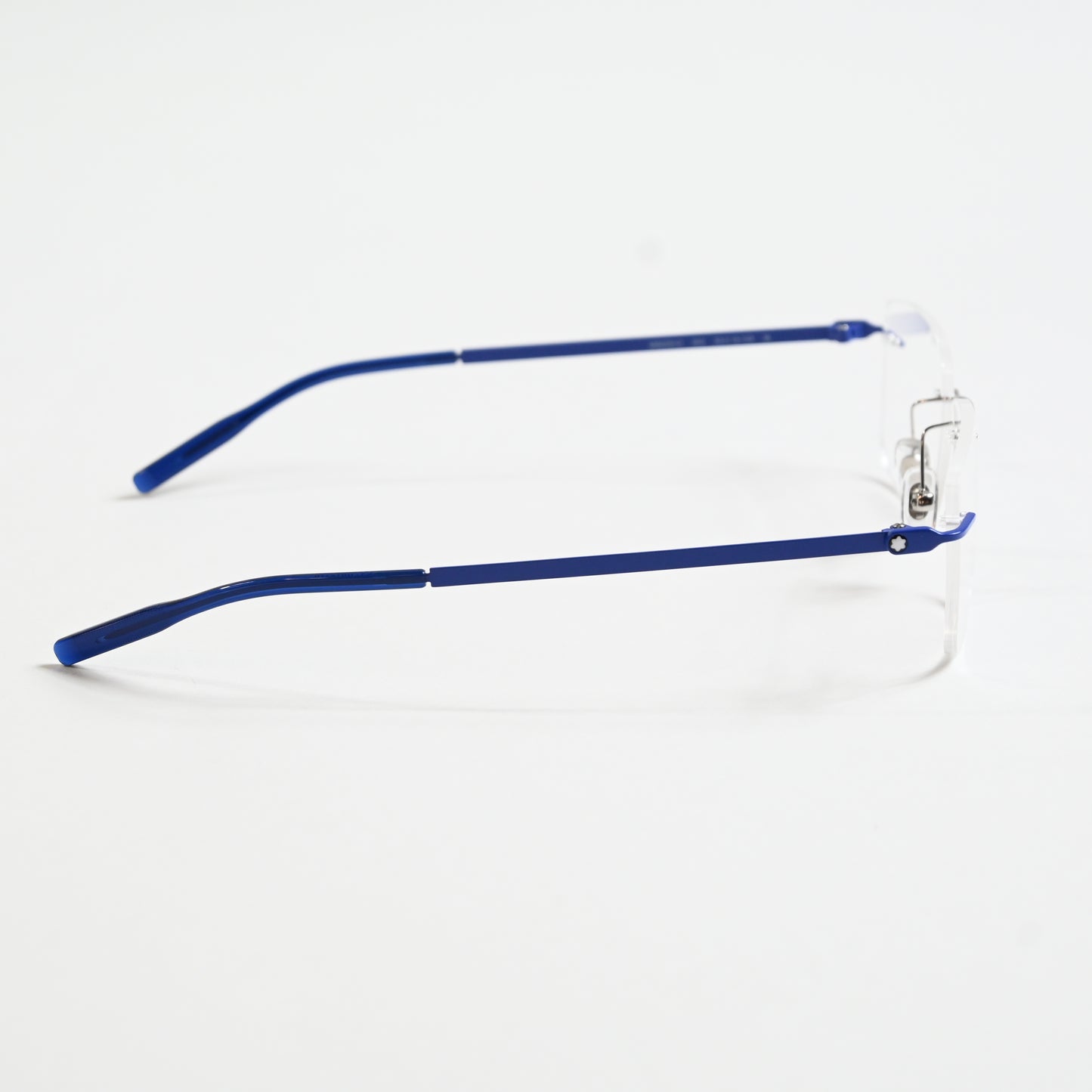 Montblanc MB0281O 003 Mens Authentic Eyeglasses Blue/Silver, 53mm - New