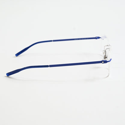 Montblanc MB0281O 003 Mens Authentic Eyeglasses Blue/Silver, 53mm - New