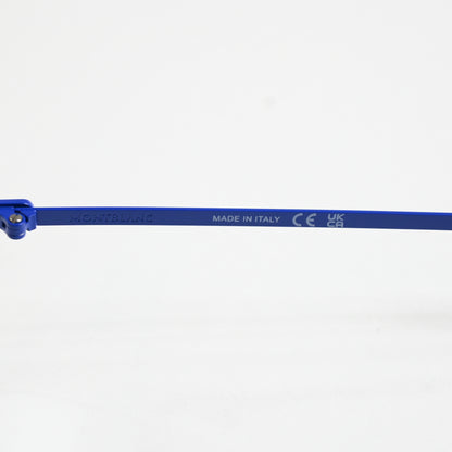 Montblanc MB0281O 003 Mens Authentic Eyeglasses Blue/Silver, 53mm - New