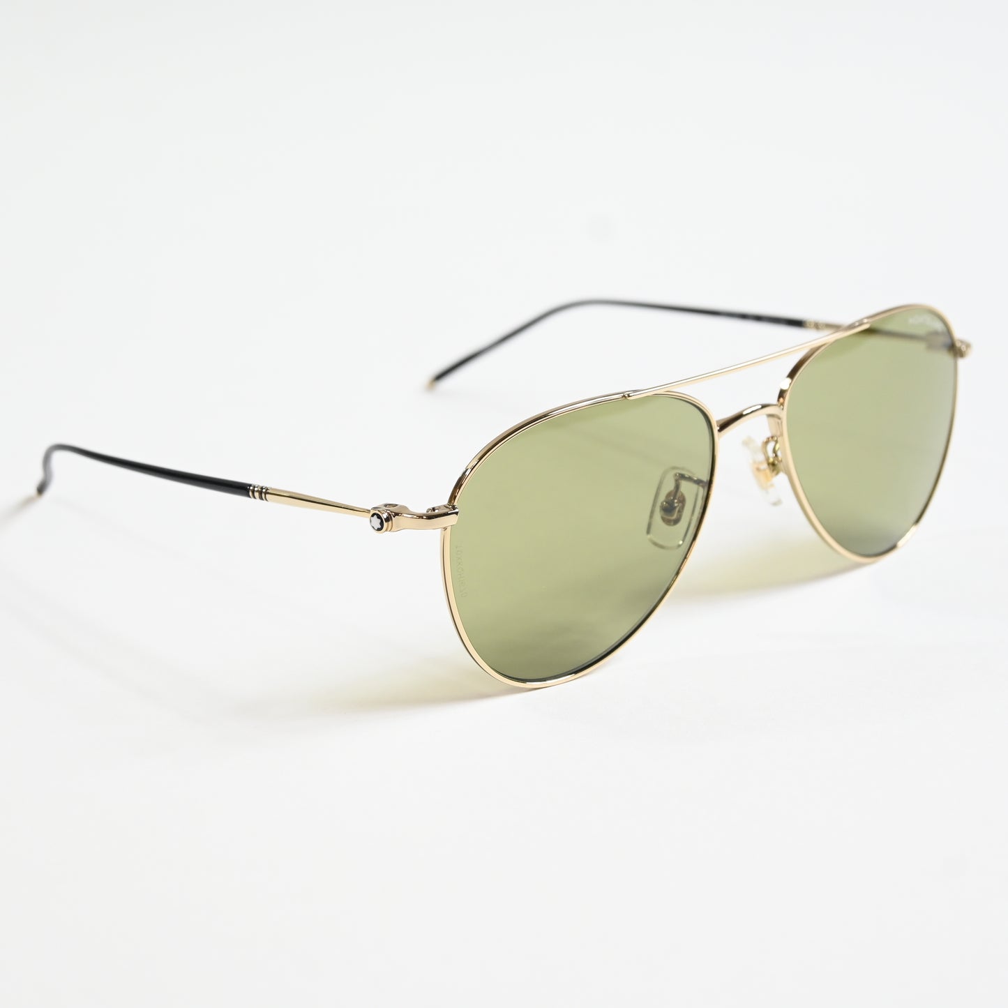 Montblanc Green Pilot Men's Sunglasses MB0128S 003 58 Designer Eyewear - New