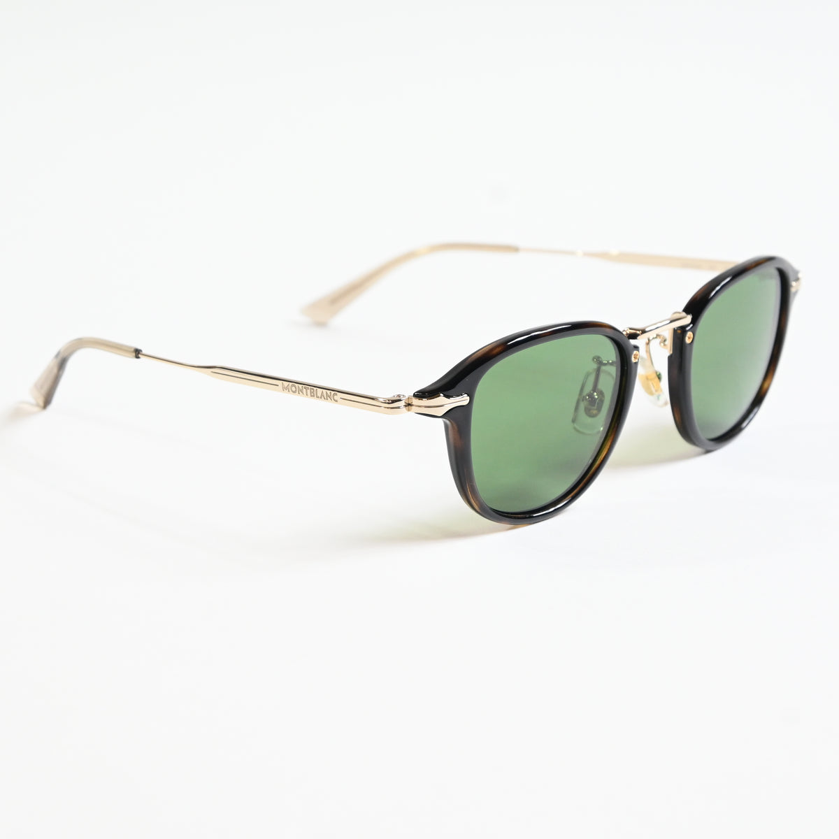 Montblanc MB0336S 002 Mens Authentic Sunglasses Havana/Green, 48mm - New