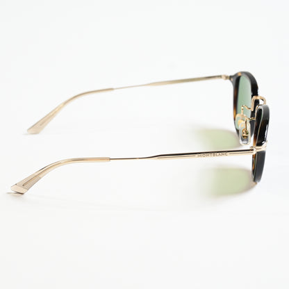 Montblanc MB0336S 002 Mens Authentic Sunglasses Havana/Green, 48mm - New